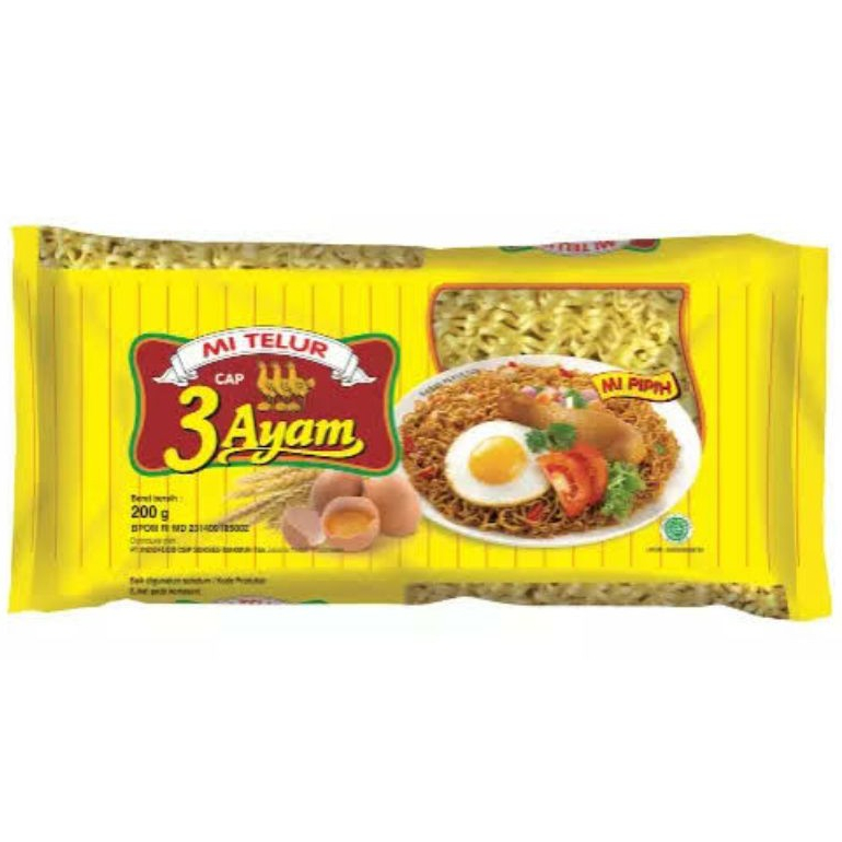 

3 AYAM Mie Telur Pipih 200gr