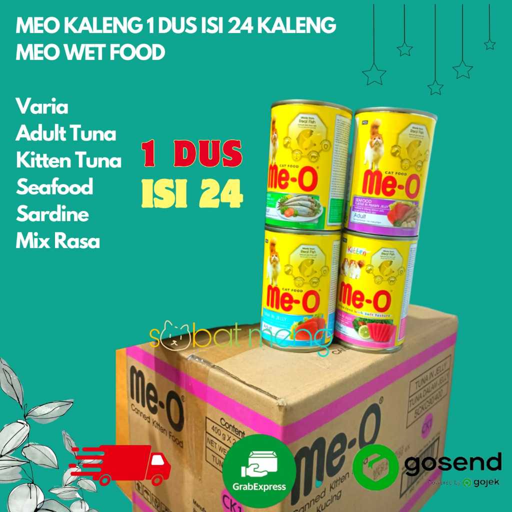 MEO KALENG 1 DUS ISI 24 KALENG | MEO WET FOOD | MAKANAN KUCING MEO