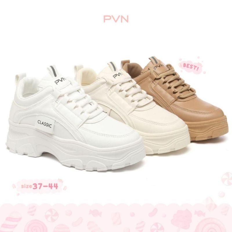 Sepatu Casual Sporty Wanita PVN Yeri Putih, Choco, Cream, Hitam - Sneaker Shoes