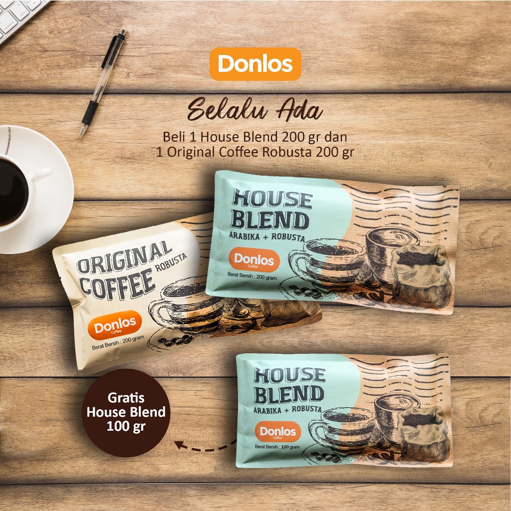 

[BELI 2 GRATIS 1] House Blend dan Original Robusta 200 gr