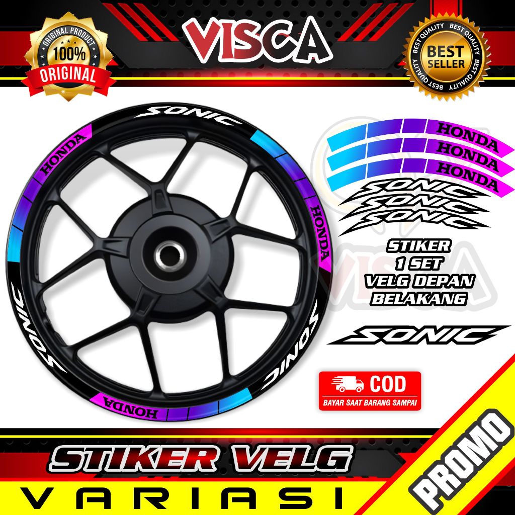 Stiker Velg List Velg Motor Stiker Velg Sonic 002 Bunglon