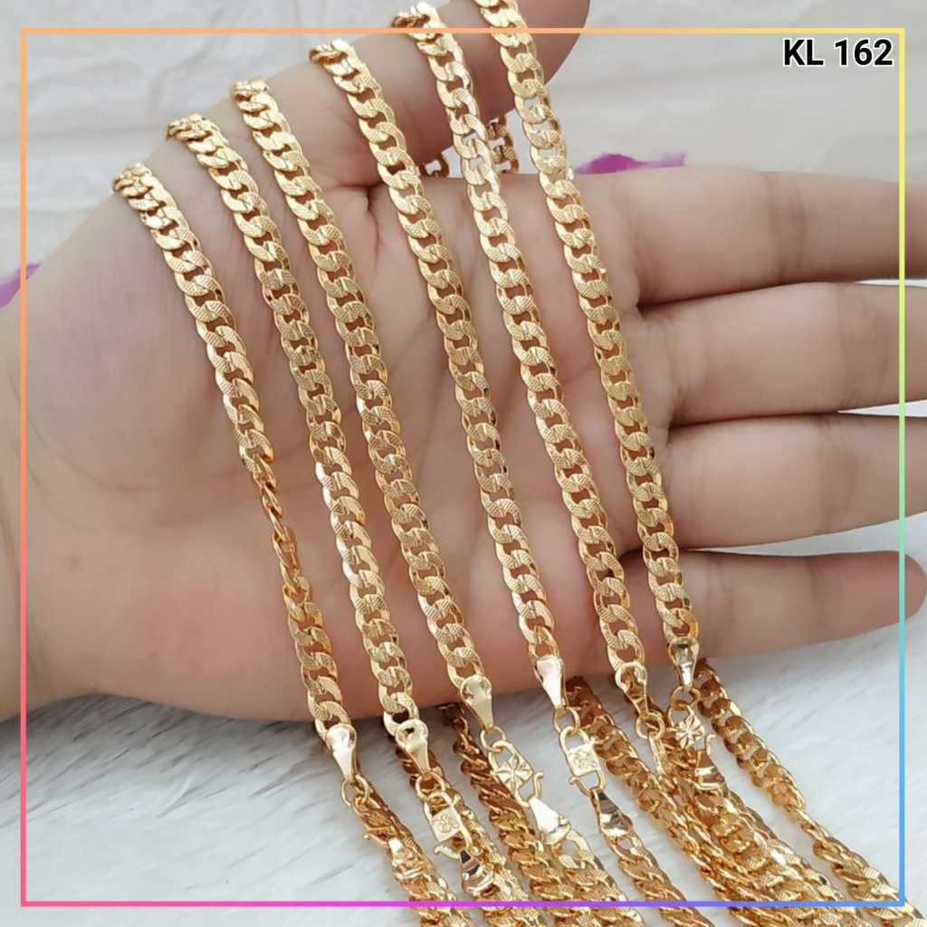 Good Jewelry Kalung dewasa kalung sisik naga tanpa liontin simple elegan lapis emas gold KL 162