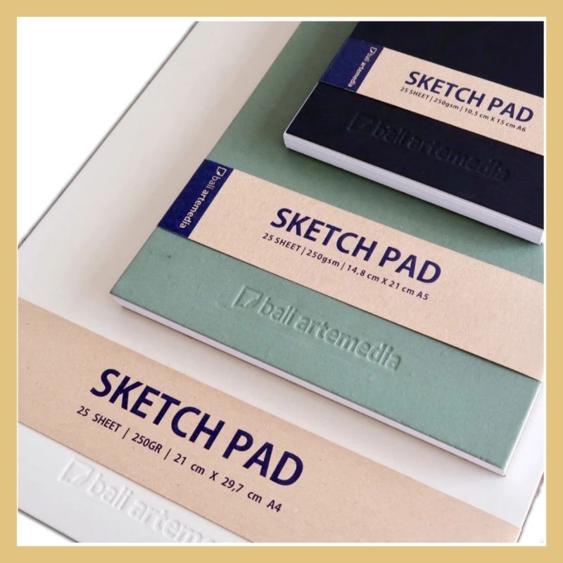 

Sketch pad Bali Artemedia 250gsm A6, A5, A4