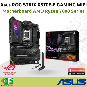 Motherboard Asus ROG STRIX X670E-E GAMING WIFI Mobo AMD Socket AM5 Resmi