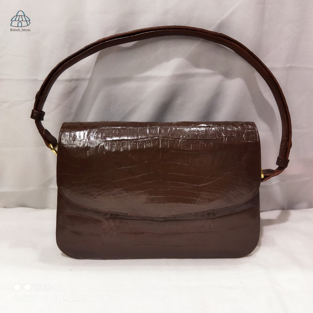 VINTAGE SLING BAG KULIT ASLI CROCO SEJ
