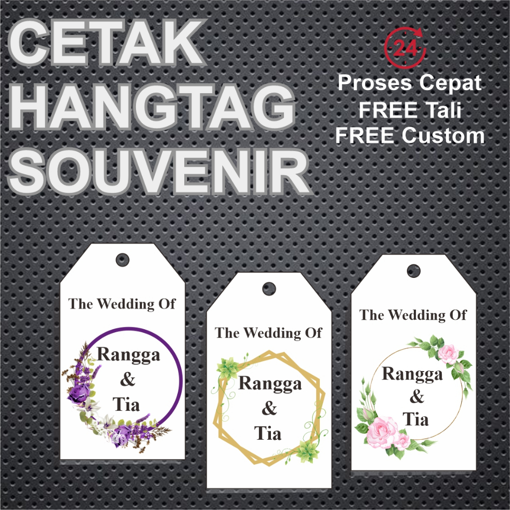 

label souvenir pernikahan FREE TALI / label nama /gantungan souvenir