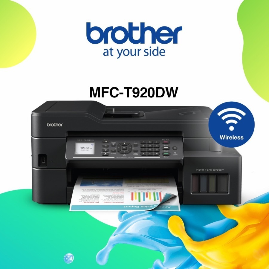 PRINTER BROTHER MFC-T920DW PRINT SCAN COPY WIFI FAX Pengganti T910DW
