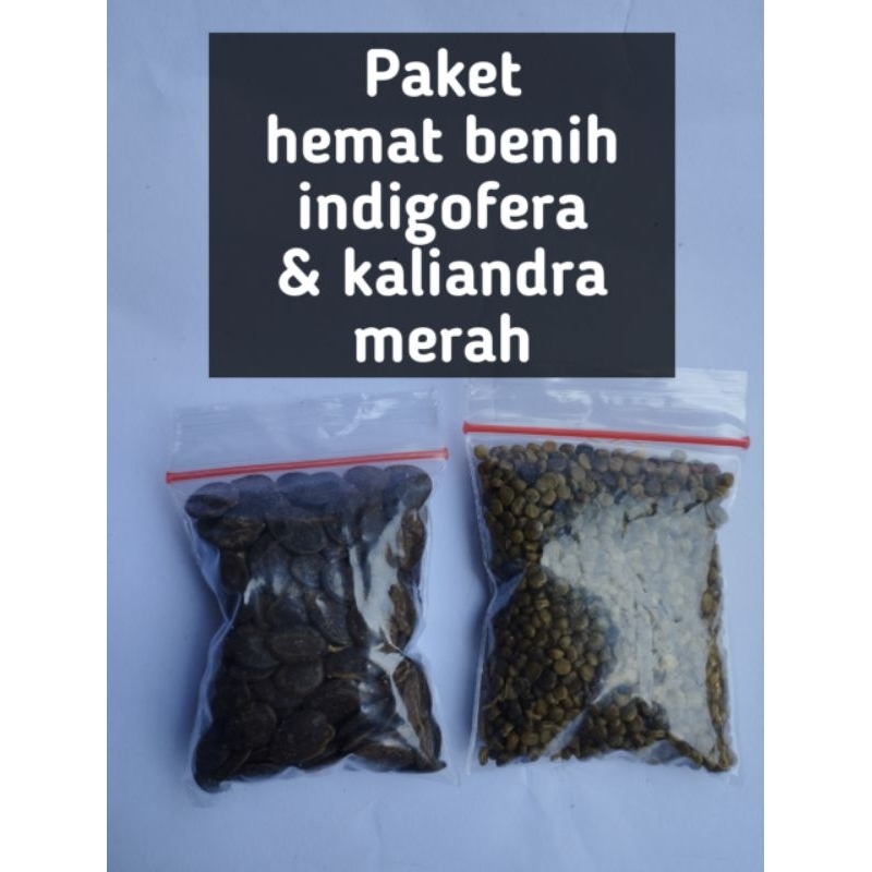 Paket hemat benih indigofera 10 gr & kaliandra merah 10 gram