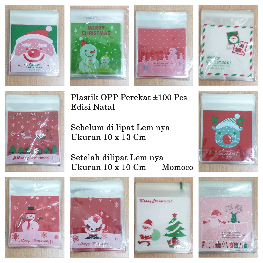 Plastik Kue Kering Edisi Natal 10 x 13 Cm Plastik Nastar Cookies Kue