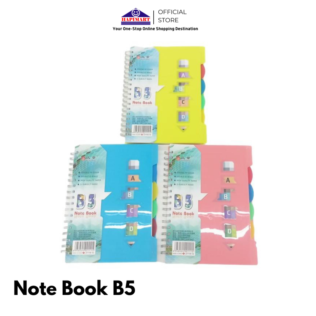 

Note Book Ukuran B5/Buku Catatan/Buku Tulis/Buku Diary Ukuran B5 Dengan Penanda - Biru Muda