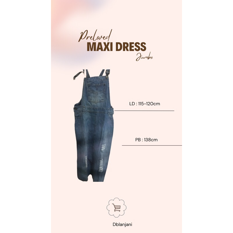 Maxi Dress - Baju kodok - Rok - Denim