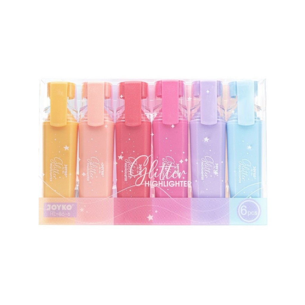 

(SET) HIGHLIGHTER / PENANDA GLITTER PASTEL - JOYKO HL-86-6