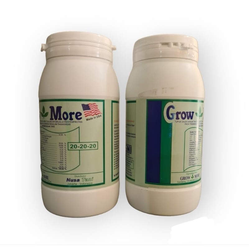 Pupuk Growmore 20-20-20 Nutrisi seimbang Kemasan Pabrik 454 gr.