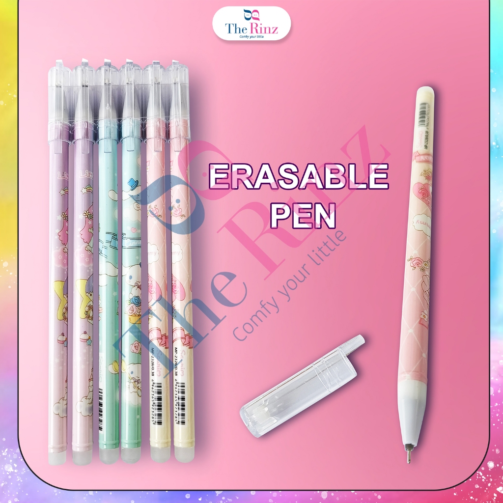 

Erasable Pen Sanrio Pulpen Ballpoint Hapus Bisa Dihapus Cinnamorol / Melody / Twin Stars