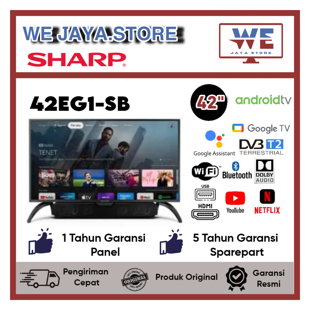 TV LED Android Sharp 42EG1SB LED Sharp 42 Inch Android TV Sounbar Sharp