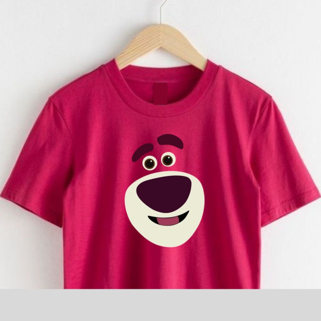 May Clothing Crop Top Losto monster ink Dewasa bahan Katun Warna Fuschia Hijau neon