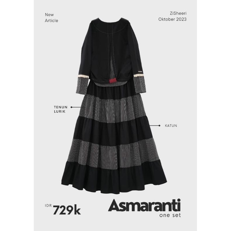 ASMARANTI SET BY ZISHEERI / ZISHEERI / KOLEKSI TERBARU ZISHEERI / ONE SET ZISHEERI / ONE SET TENUN /