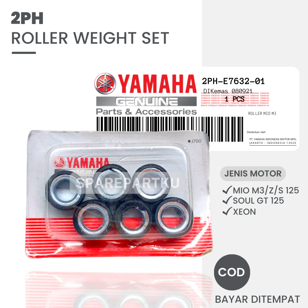 2PH ROLLER SET MIO M3 / ROLLER STANDAR MIO Z / ROLLER CVT YAMAHA XEON / XEON KARBU / ROLLER MIO M3 /