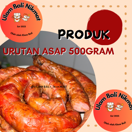 

UlamBaliNikmat URUTAN BABI ASAP BALI 500gr oleh oleh khas bali/ sosis babi/ urutan goreng asap/ sosis bali