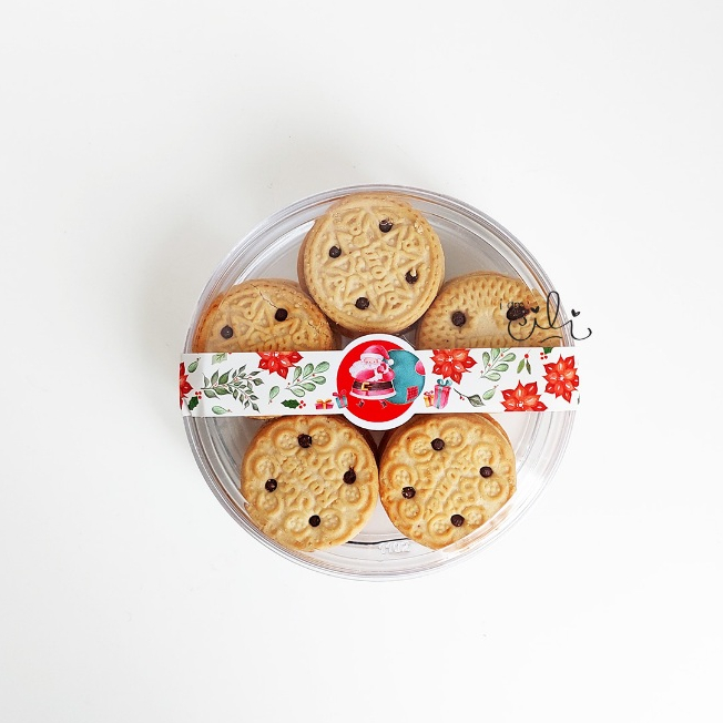 

(SC062/SC063) stiker natal merry christmas SANTAS WHITE untuk toples