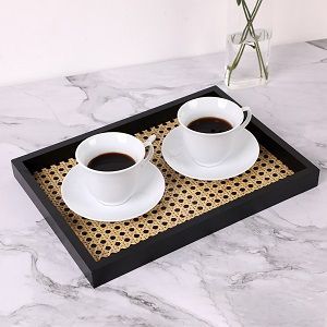 nampan kayu rotan hitam,piring,rotan,nampan,nampan rotan,baki kayu,tray,piring anyaman,baki,wooden t