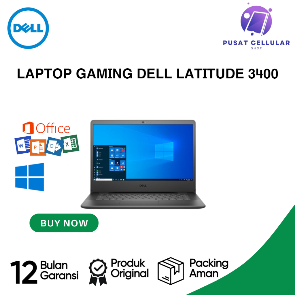 LAPTOP GAMING Dell Latitude 3400 i7 Gen 8th /32GB/512 SSD VGA NVIDIA // WINDOWS