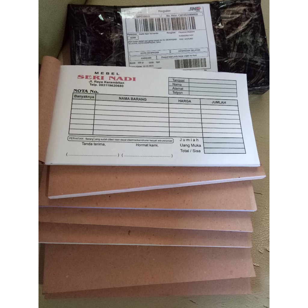Nota Toko/Usaha/Laundry Custom Satuan/Ecer