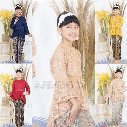 SETELAN KEBAYA ANAK PEREMPUAN / KEBAYA ANAK UMUR 4 - 12 TAHUN KEBAYA ANAK BRUKAT AURORA MODERN TK-SD