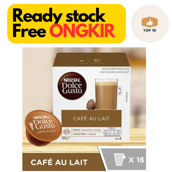 

NESCAFE DOLCE GUSTO Cafe Au Lait Capsules 16 x 10g