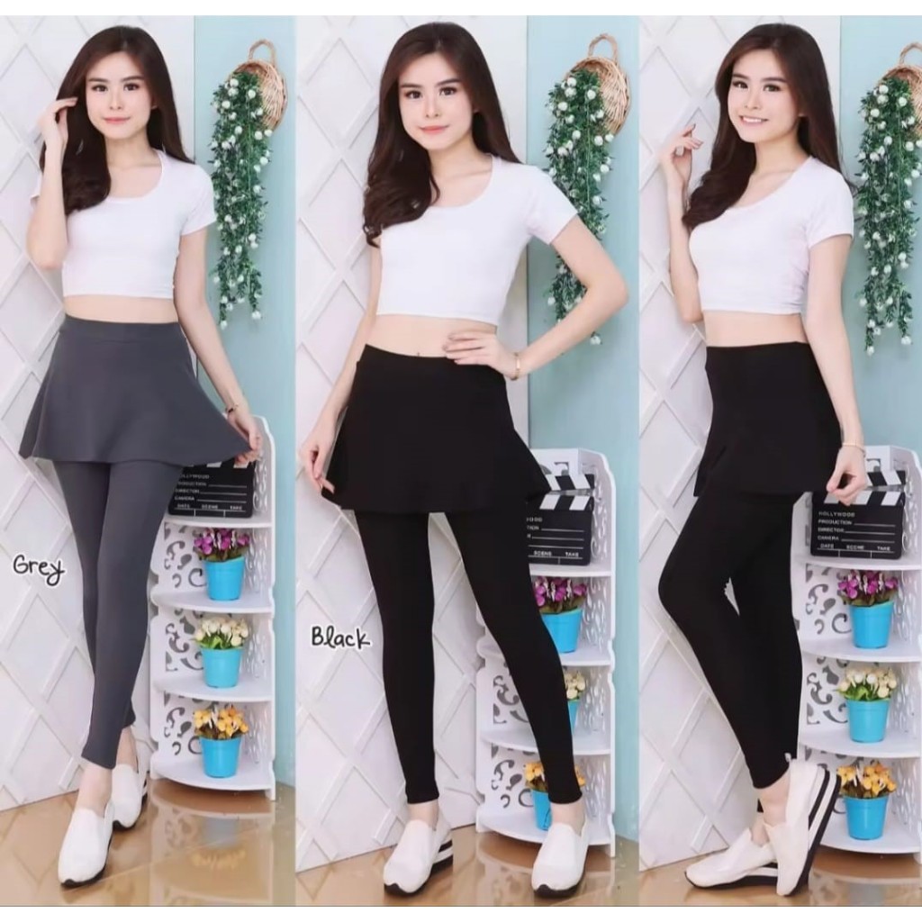Promo Leging Rok Polos / Celana Senam Leging Rok Polos/Celana Leging Rok/Celana Renang Rok