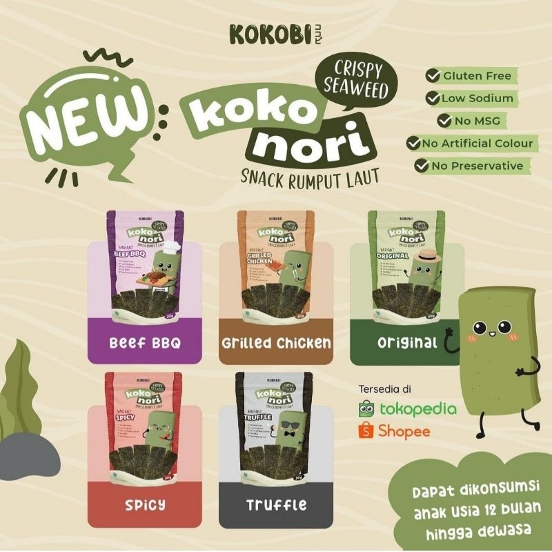 

Kokobi koko nori crispy seaweed 20gr