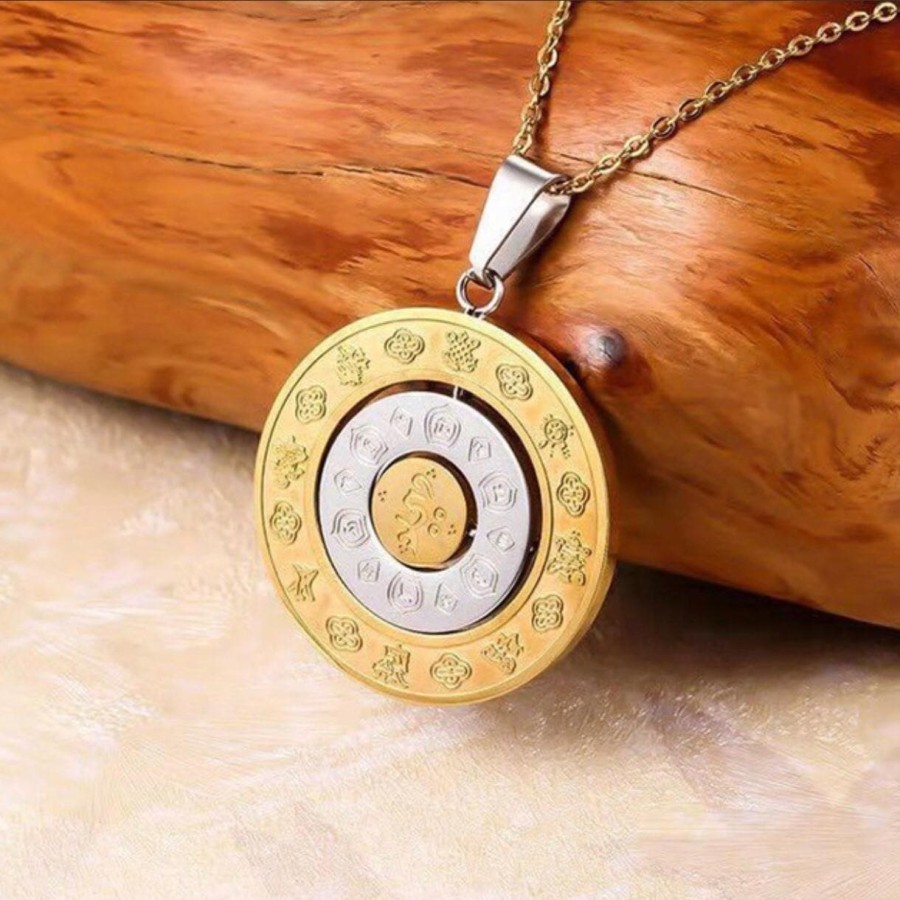 Kalung Shio Bulat / Kalung Liontin 12 Chinese / Kalung Simbol 12 Shio / Kalung Shio China Bisa Diput