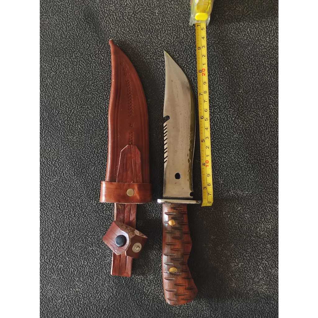 Pisau Rambo / Pisau Bowie Penjelajah Hutan Panjang Total 25 cm