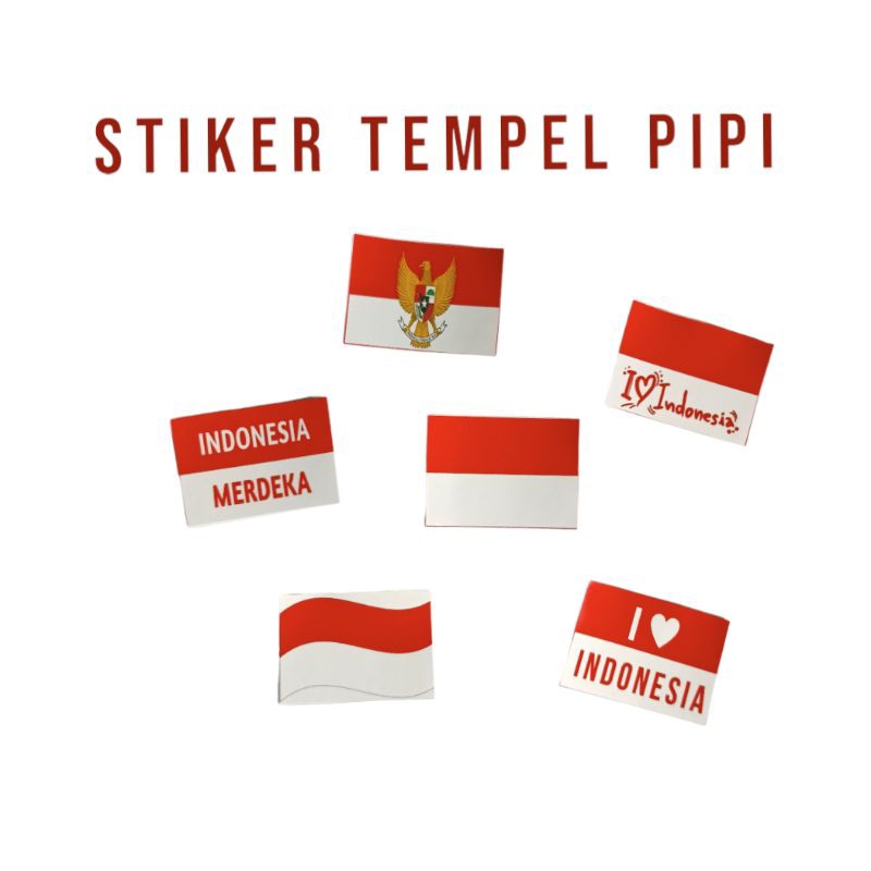 

stiker pipi kemerdekaan stiker pipi bendera indonesia