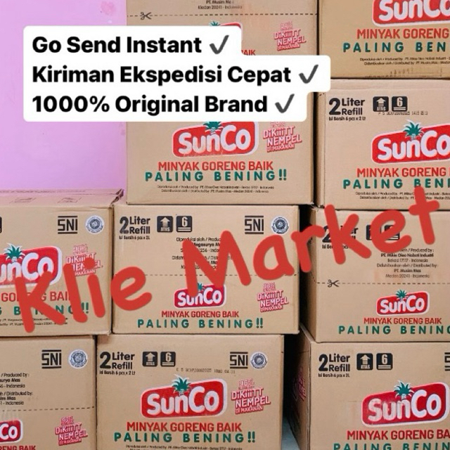 

SUNCO PER KARTON kemasan 2 Lt 1 ( Karton isi 6 pack [SOLO JATENG])