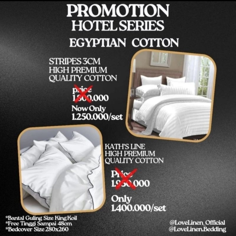 Hotel Series / Egyptian Cotton / Bedcover Set / Sprei Set