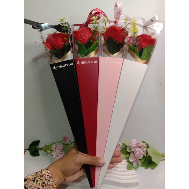 

Single rose box gift kado simpel