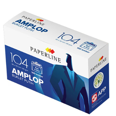 

AMPLOP PAPERLINE NO 104 // 100 lembar=1 pak/ AMPLOP PUTIH / AMPLOP UANG / AMPLOP SURAT