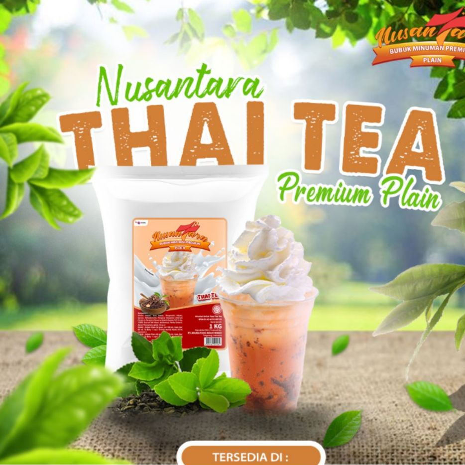 

NUSANTARA Bubuk Minuman Plain Rasa Thai Tea Tanpa Gula 1 Kg & 500 Gram Indonesia Powder