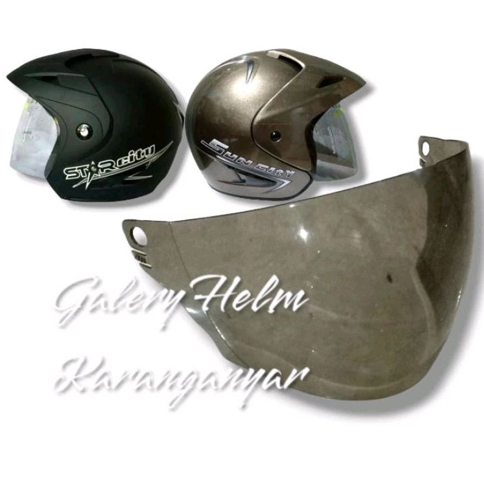 (NDR-6) Kaca Helm BMC sun City dan BMC Star City Bening dan Smoke