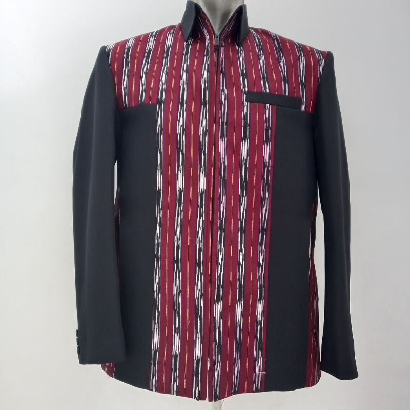 Jas jaket ulos / Jas semi jaket ulos Sumatera / Jasket ulos tenun
