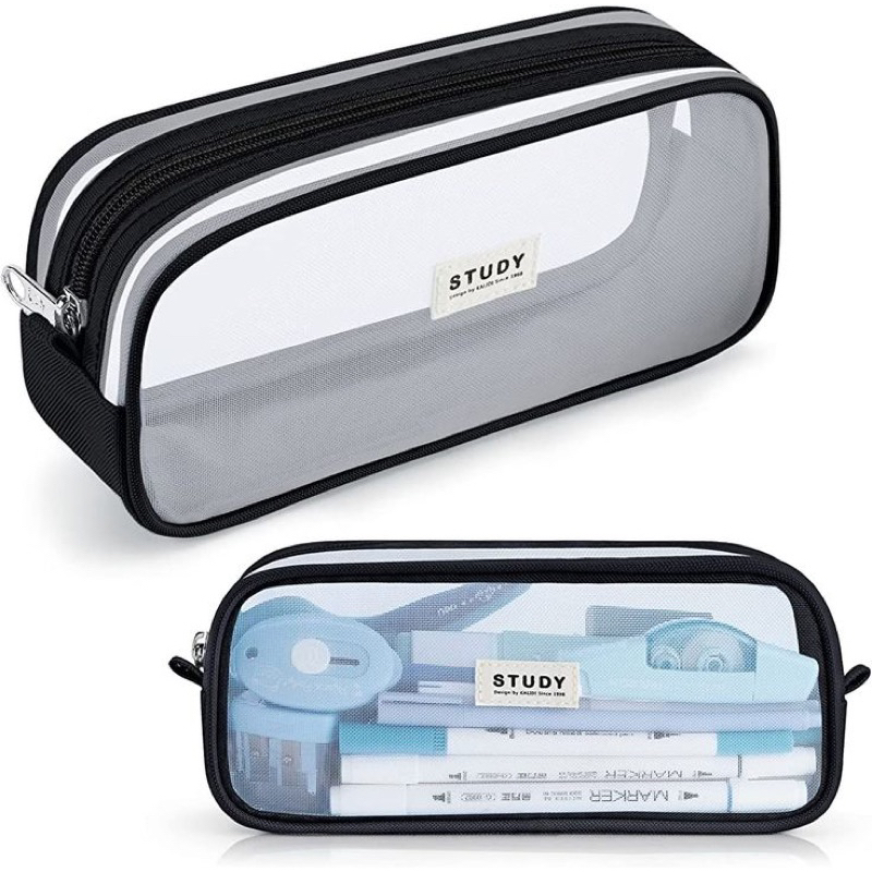 

Kotak pensil korea pouch/ tempat pensil transparant simple bening/pencil case aesthetic