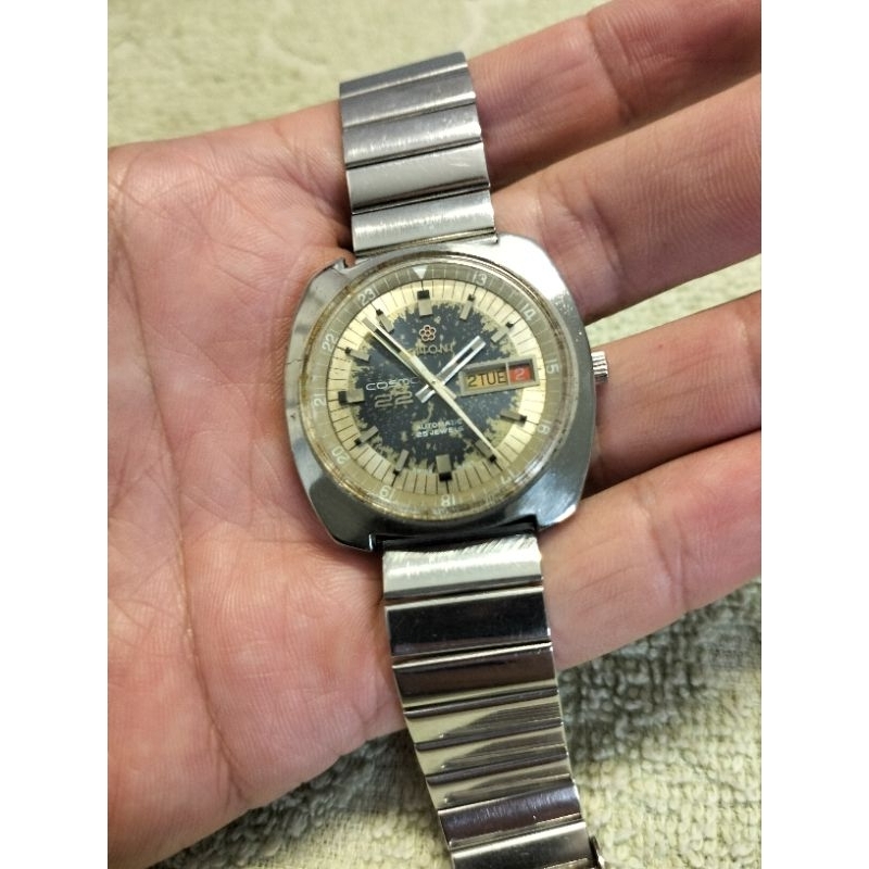 [ W ] Jam Tangan Pria Titoni Cosmo 22 Automatic Otomatis 25 Jewels  Vintage Classic Klasik Strap Ban