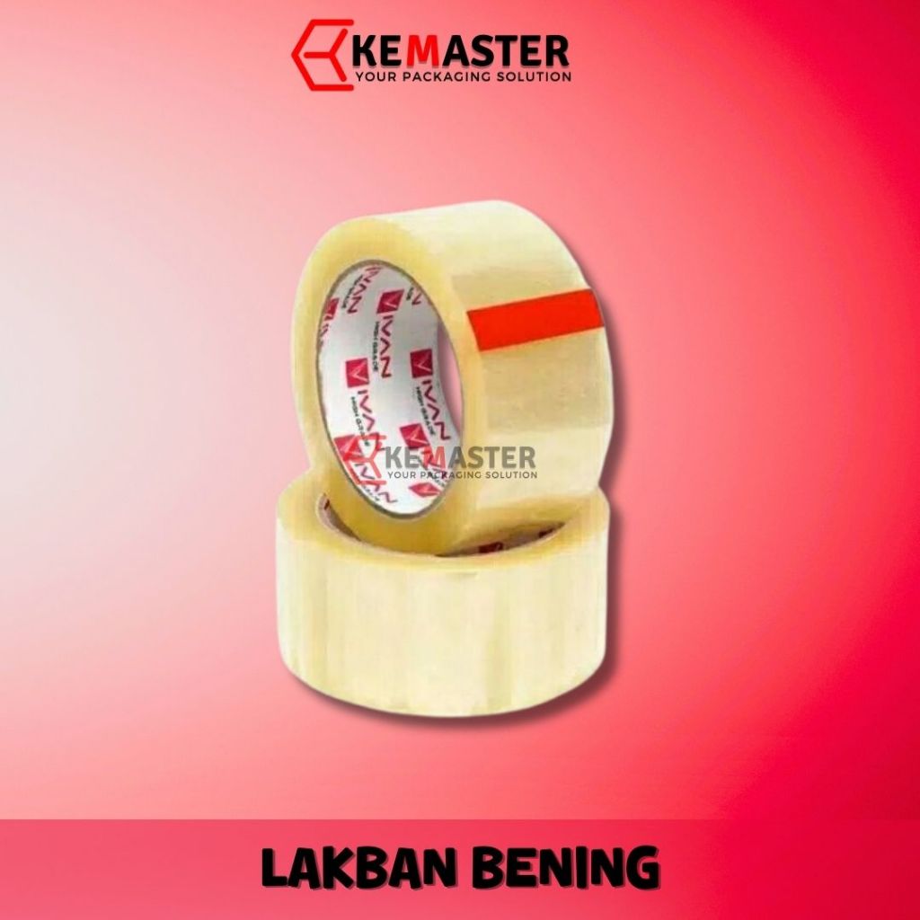

LAKBAN BENING IVAN 48 mm 2inc 50 yard 72 yard OPP TAPE/Isolasi Putih