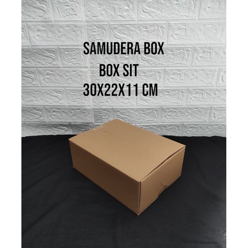

kardus karton box uk 30x22x11 cm...ST(SHEET) singgle wall polos