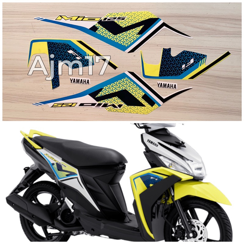 STIKER STRIPING MIO M3 2022 KUNING