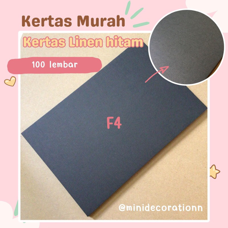 

KERTAS LINEN HITAM 160 GSM 100 LEMBAR