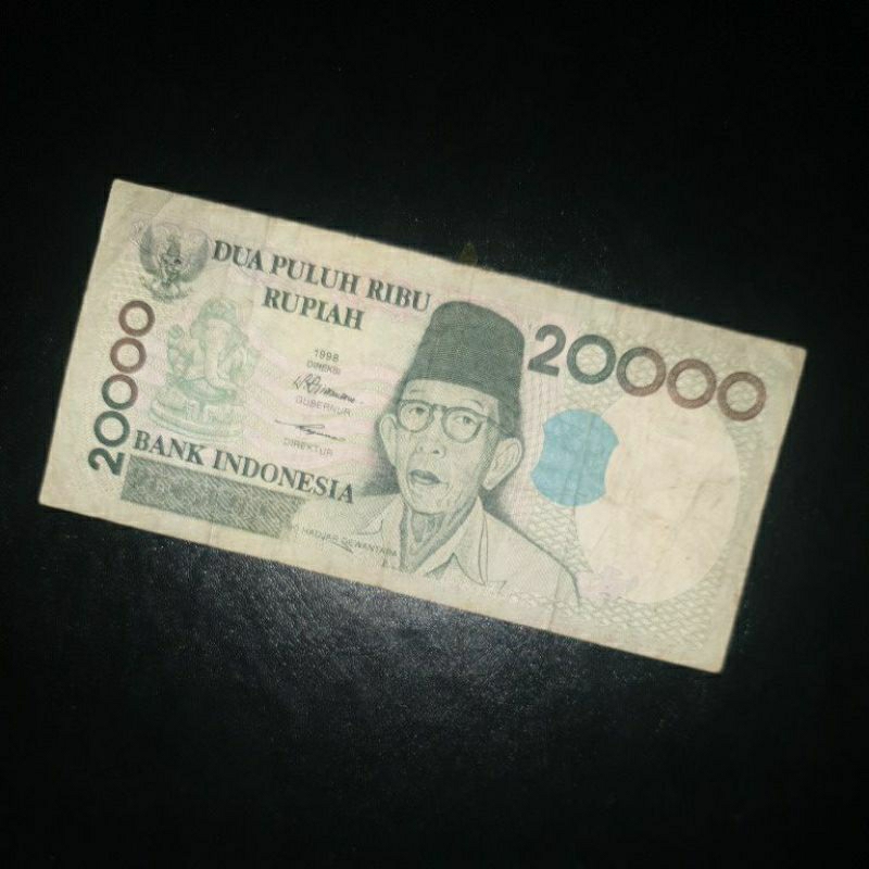 Uang Kuno 20000 Ki Hajar Dewantara Bekas Beredar