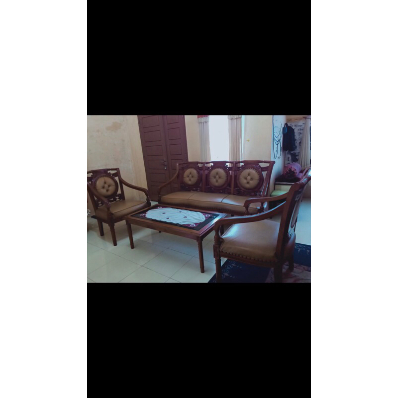 kursi jati ruang tamu seken. kursi jati preloved