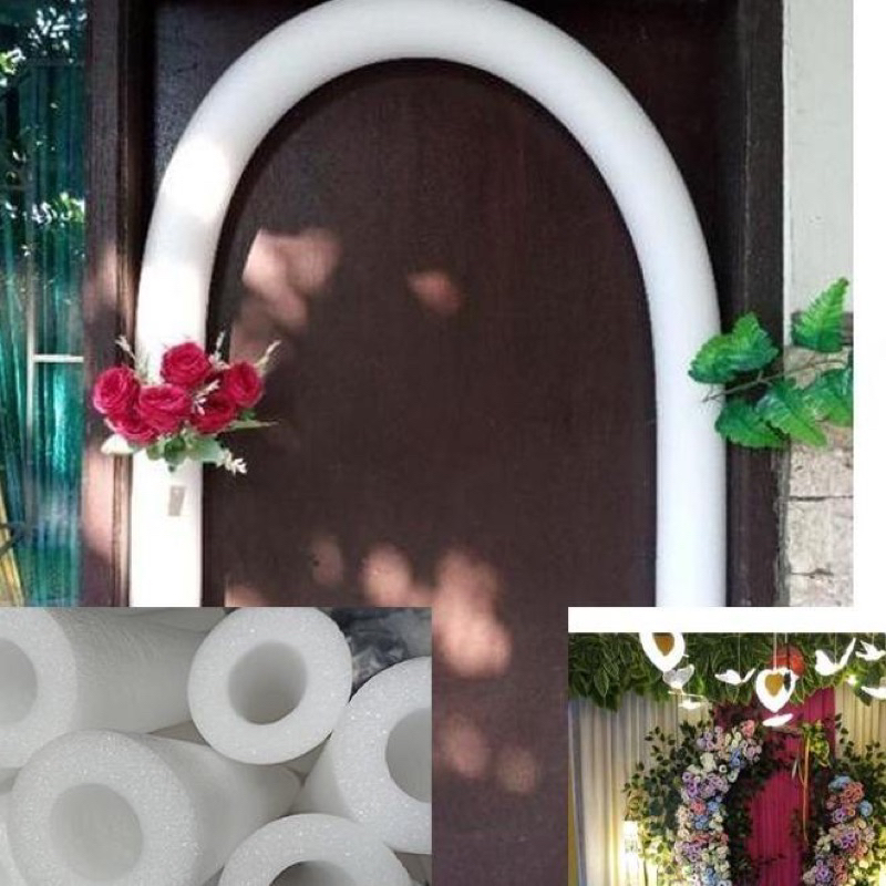 Busa Pipa - Busa Bunga Elastis Dekorasi Pelaminan Oasis Floral Foam putih